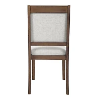 Neutral Upholstered Wood Frame Chairs, Set of 2