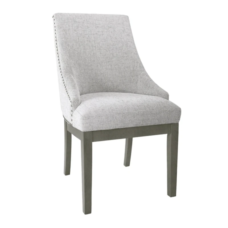 Neutral Upholstered Barrel Dining Chair