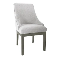 Neutral Upholstered Barrel Dining Chair