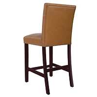Camel Faux Leather Jeremy Counter Stools, Set of 2