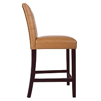 Camel Faux Leather Jeremy Counter Stools, Set of 2