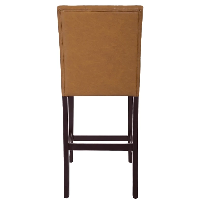 Camel Faux Leather Jeremy Counter Stools, Set of 2