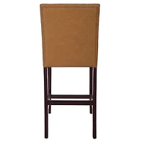 Camel Faux Leather Jeremy Counter Stools, Set of 2