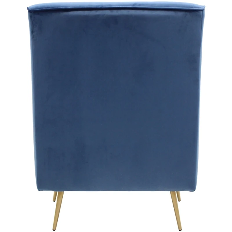 Parisian Blue Velvet Lana Accent Chair