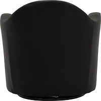 Max Black Faux Leather Swivel Club Accent Chair