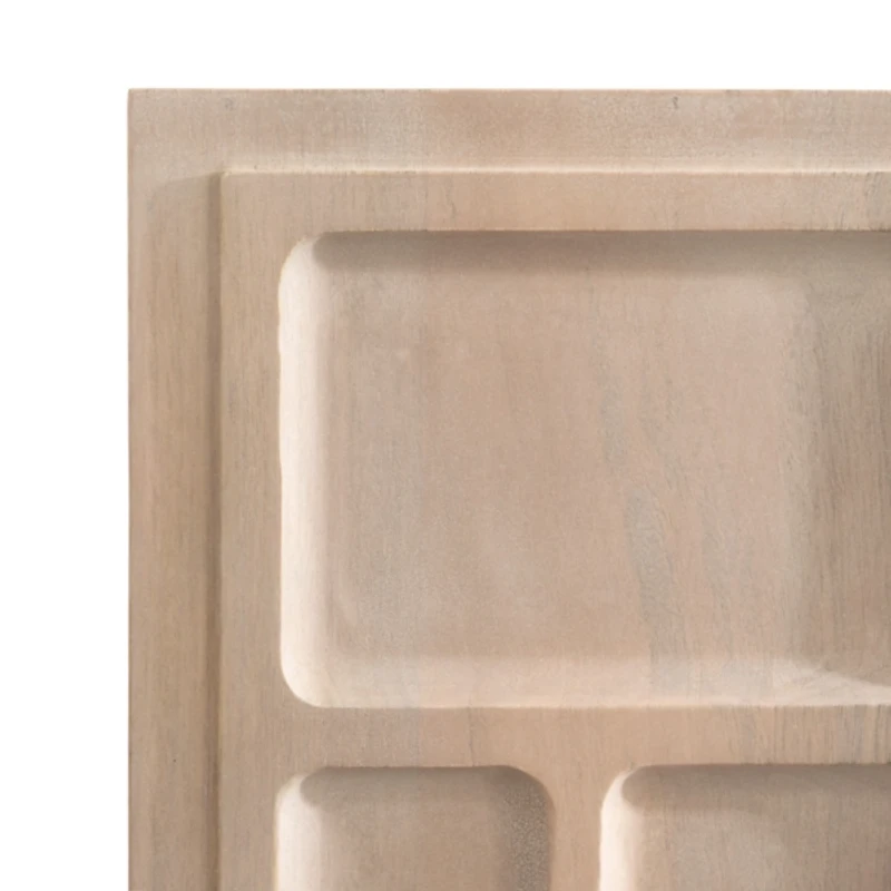 Natural Wood Carved Yuvan Wall Plaque