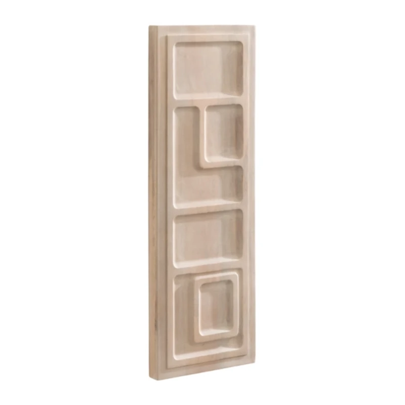 Natural Wood Carved Yuvan Wall Plaque