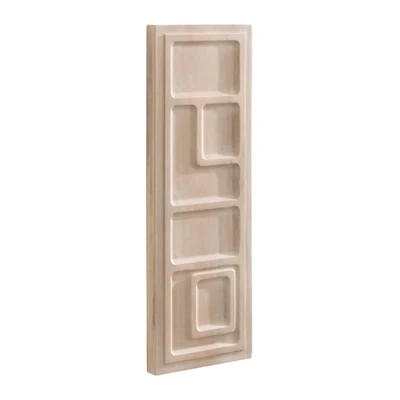 Natural Wood Carved Yuvan Wall Plaque