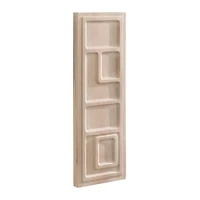 Natural Wood Carved Yuvan Wall Plaque