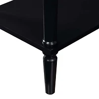 Black French Country Single Drawer Accent Table