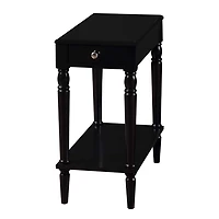 Black French Country Single Drawer Accent Table