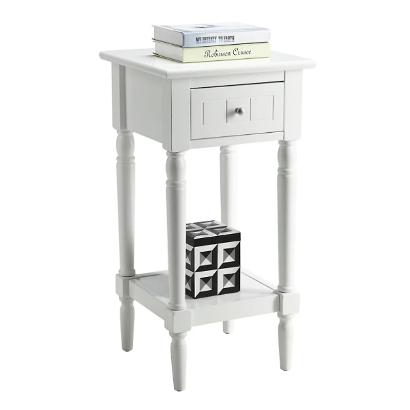 White French Country Square Accent Table