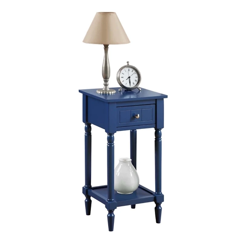Navy French Country Square Accent Table