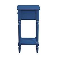 Navy French Country Square Accent Table