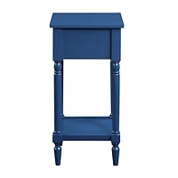 Navy French Country Square Accent Table
