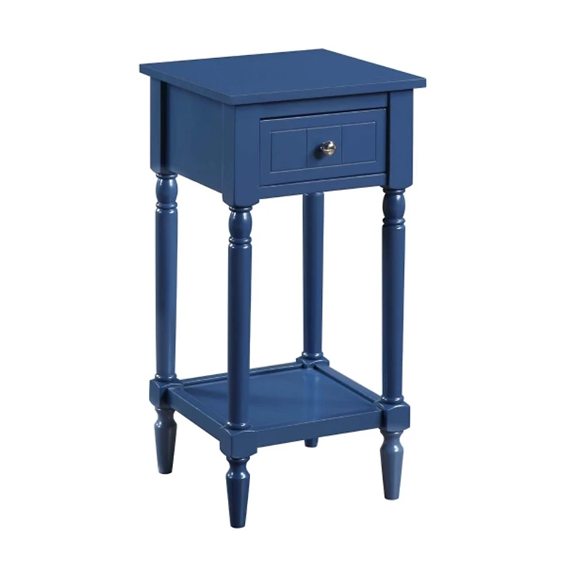 Navy French Country Square Accent Table