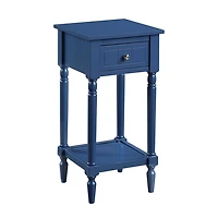 Navy French Country Square Accent Table