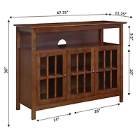 Brown Tiered Deluxe Cali Media Cabinet