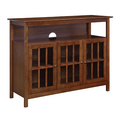 Brown Tiered Deluxe Cali Media Cabinet