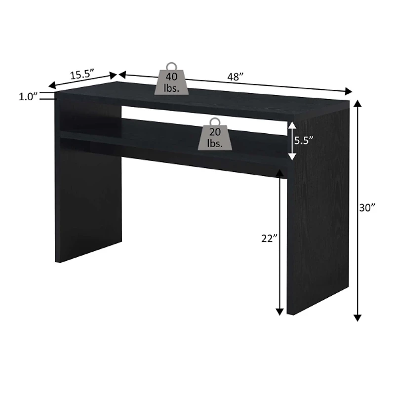 Black Wakefield Tiered Console Table