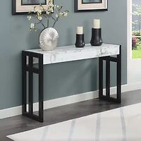 White Marble Monterey Console Table