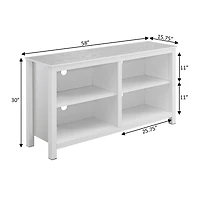 White Montana 4-Shelf Media Cabinet