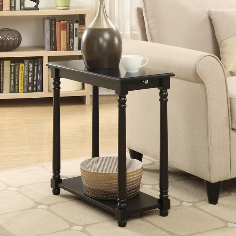 Black Regent Wood Accent Table