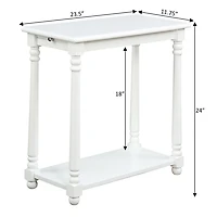 White Regent Wood Accent Table