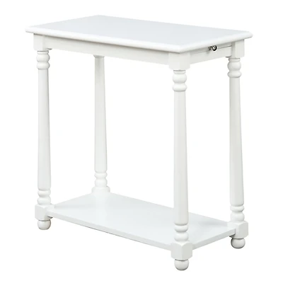 White Regent Wood Accent Table