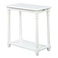 White Regent Wood Accent Table