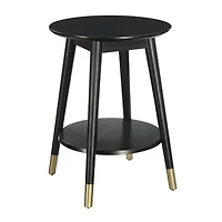 Mia Round Black Accent Table