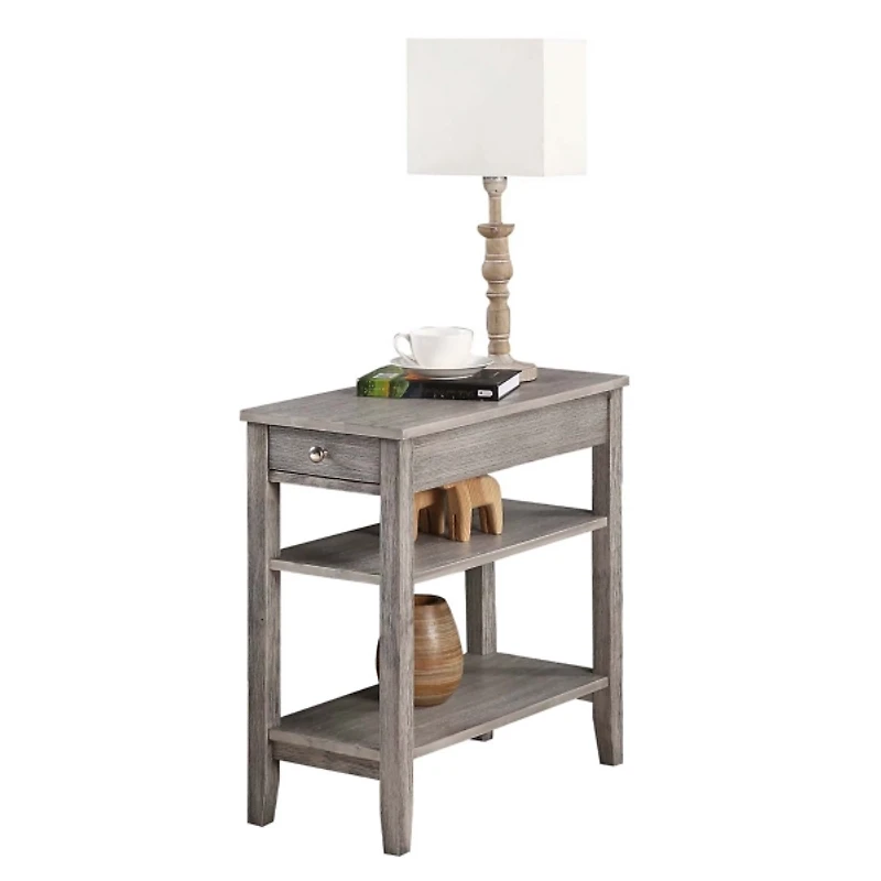 Double Shelf Wood Accent Table