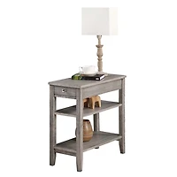 Double Shelf Wood Accent Table