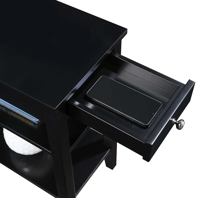 2-Shelf Charging Accent Table