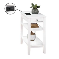 2-Shelf Charging Accent Table
