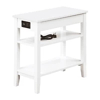 2-Shelf Charging Accent Table