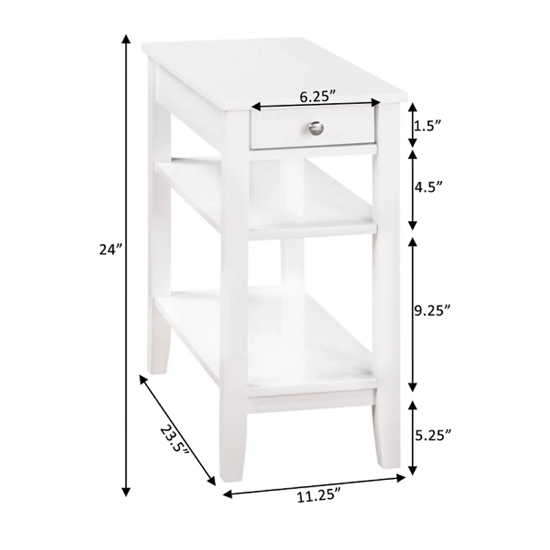 2-Shelf Charging Accent Table