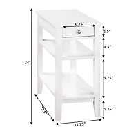 2-Shelf Charging Accent Table