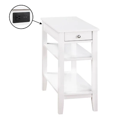 2-Shelf Charging Accent Table