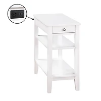 2-Shelf Charging Accent Table
