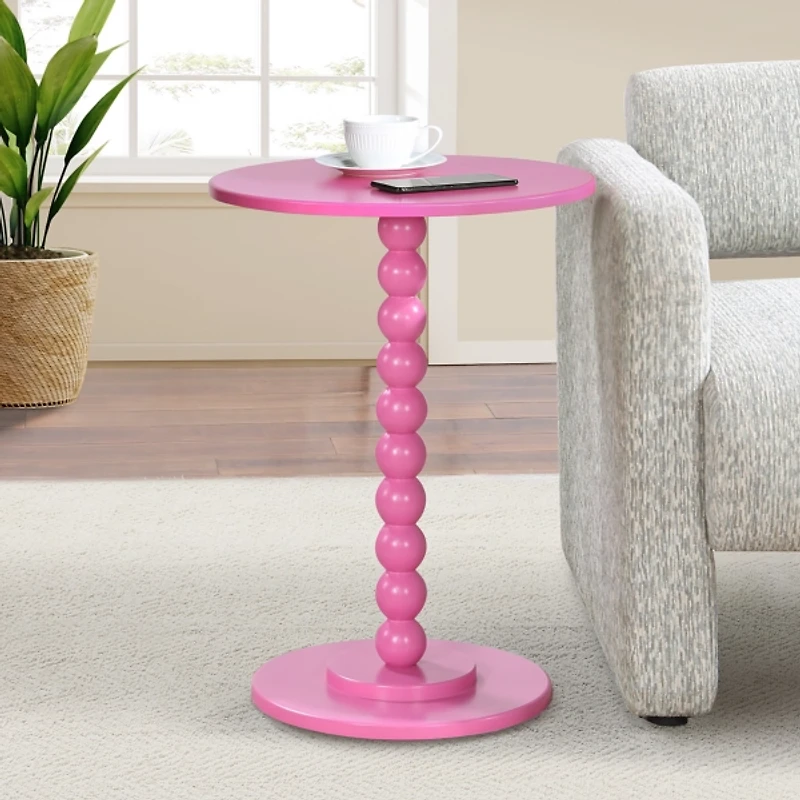 Beaded Spindle Accent Table