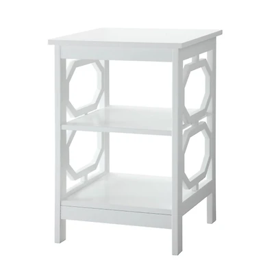 Octagon 2-Shelf Accent Table