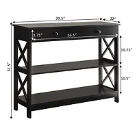 X-Frame 2-Shelf Console Table