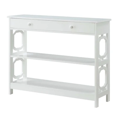 Octagon 2-Shelf Console Table