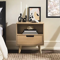 Natural Riviera Single Drawer Nightstand