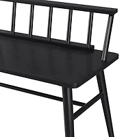 Black Wood Low Back Spindle Bench