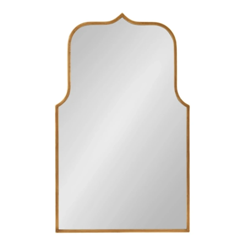 Gold Arched Scallop Wall Mirror