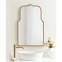 Gold Arched Scallop Wall Mirror
