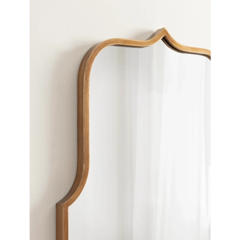 Gold Arched Scallop Wall Mirror