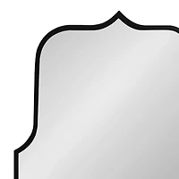 Satin Black Arched Scallop Wall Mirror